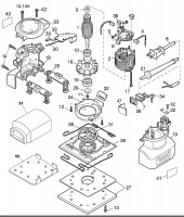 DeWalt DW411-XW Sander TYPE 1 Spare Parts